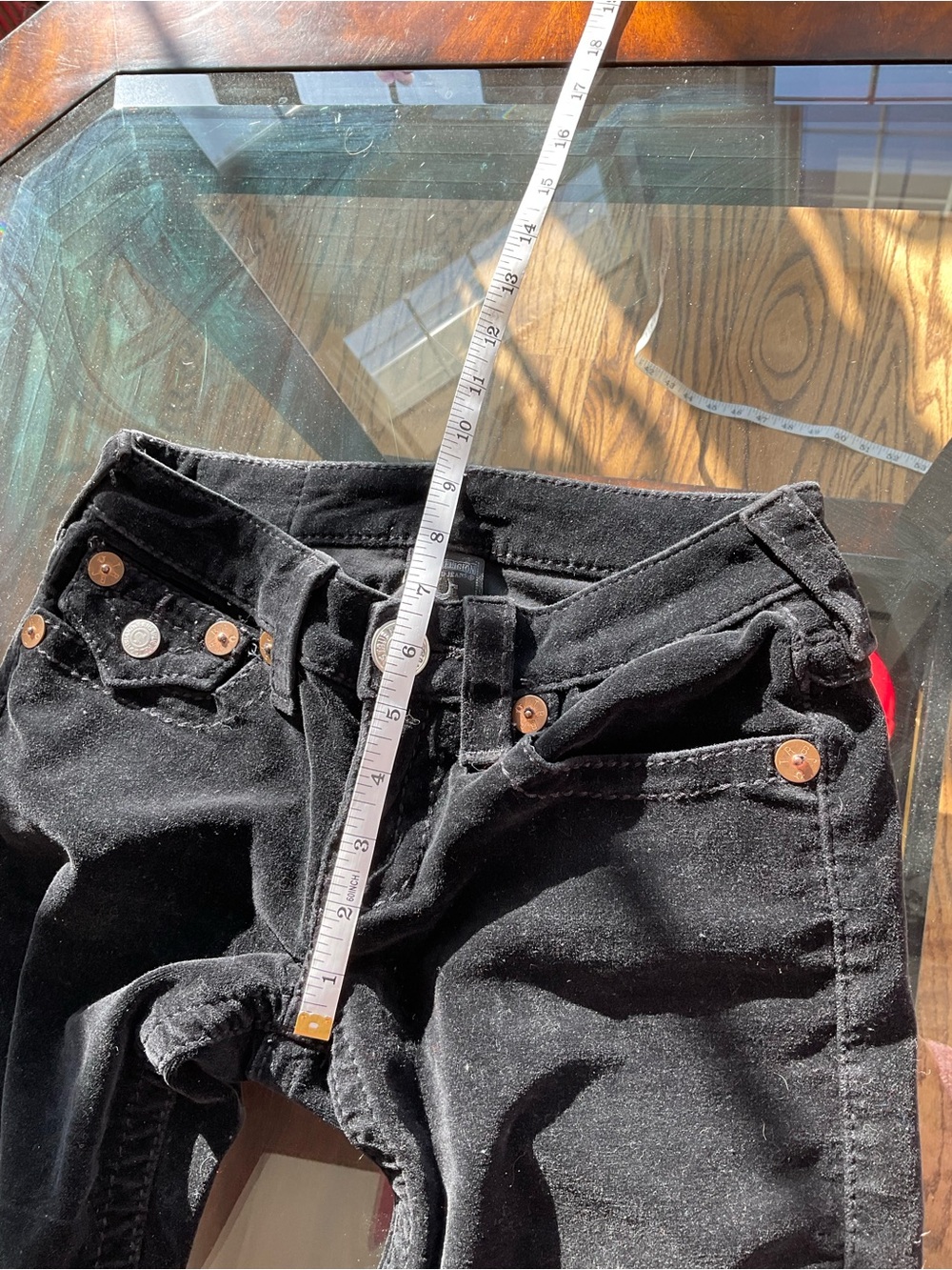 True Religion Women's Black Skinny Corduroy Jeans Y2K - Picture 8 of 9